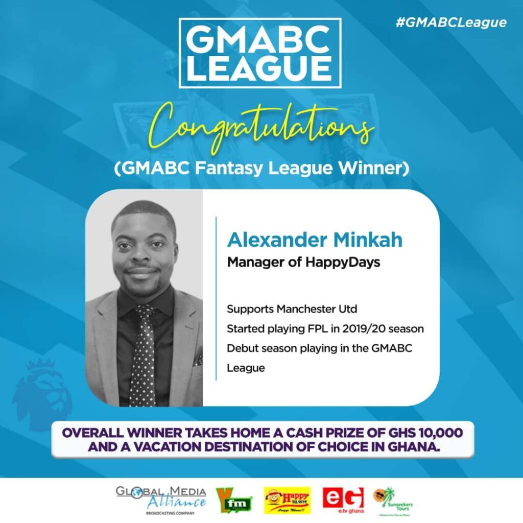 GMABC Fantasy League: KPMG staff wins ultimate prize of Gh₵10,000